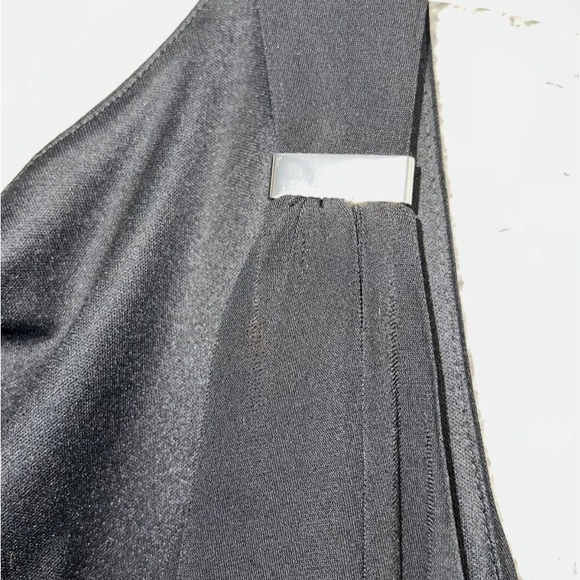 White House Black Market Sz 6 Jumpsuit Black Sleeveless Slinky Formal Wear - Picture 8 of 8